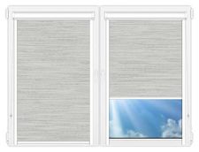 Кассетные рулонные шторы UNI Корсо перл светло-серый цена. Купить в «Мастерская Жалюзи»